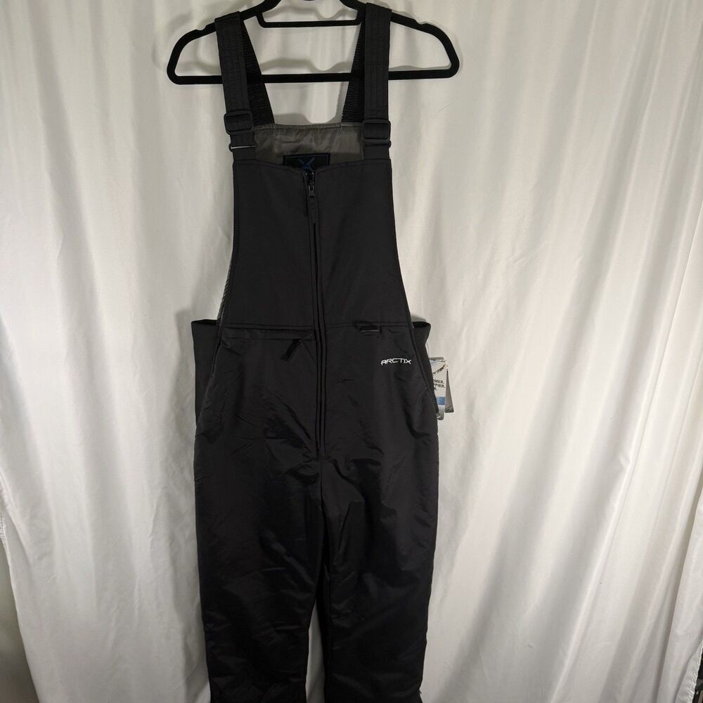 New Arctix Snow Bib Men's Small Black Wind Water Resistant Zip Pocket